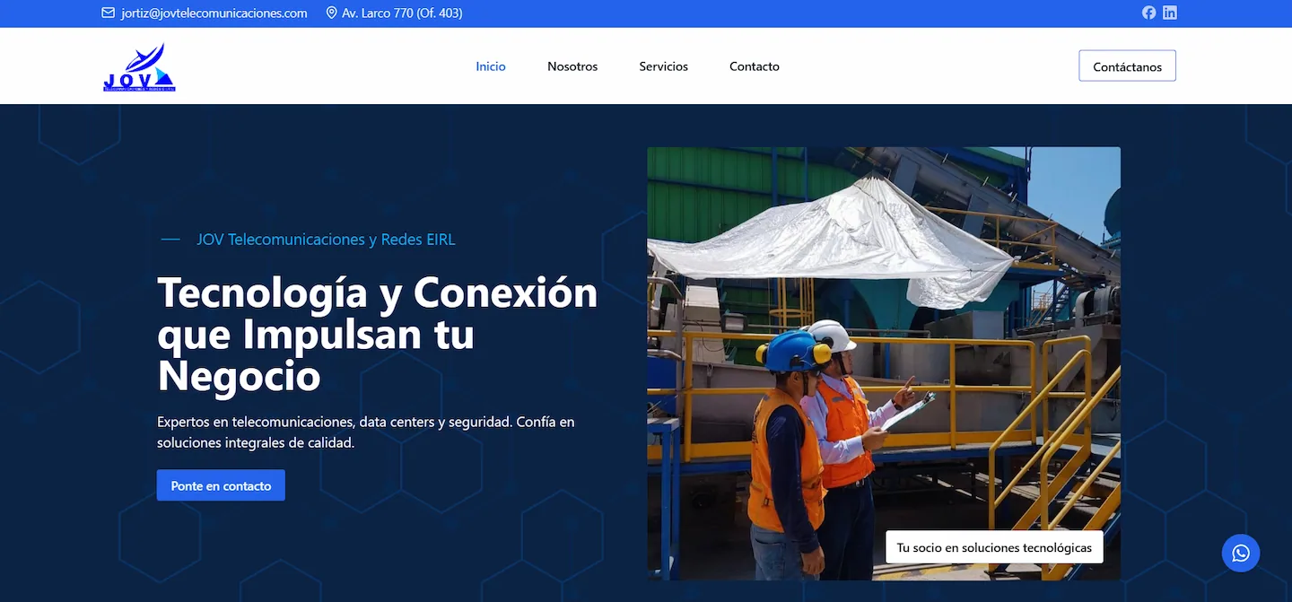 JOV Telecomunicaciones y Redes screenshot